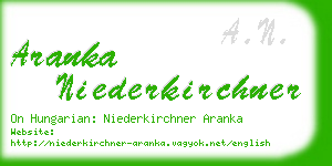 aranka niederkirchner business card